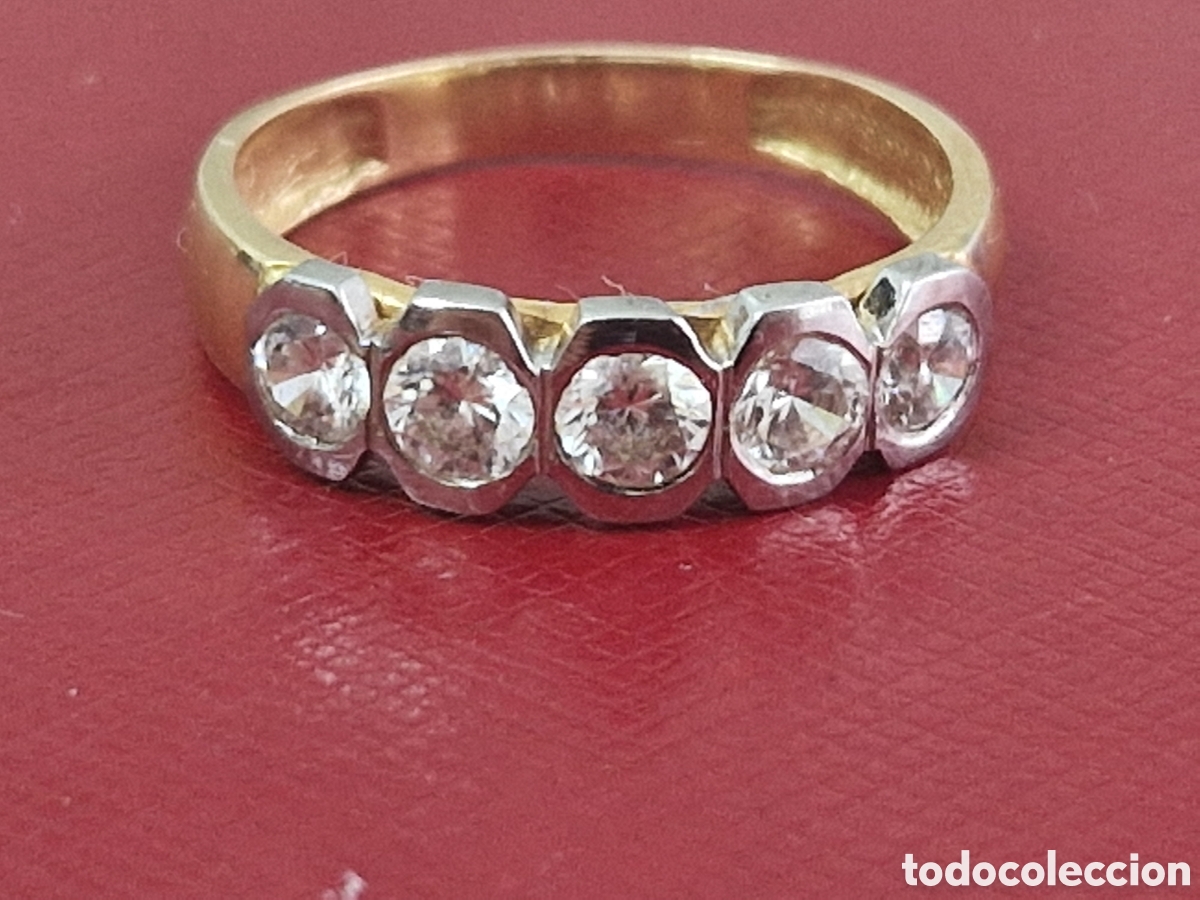 Joyeria: BONITO ANILLO DE ORO 18 K BICOLOR CON CIRCONITAS - Foto 3