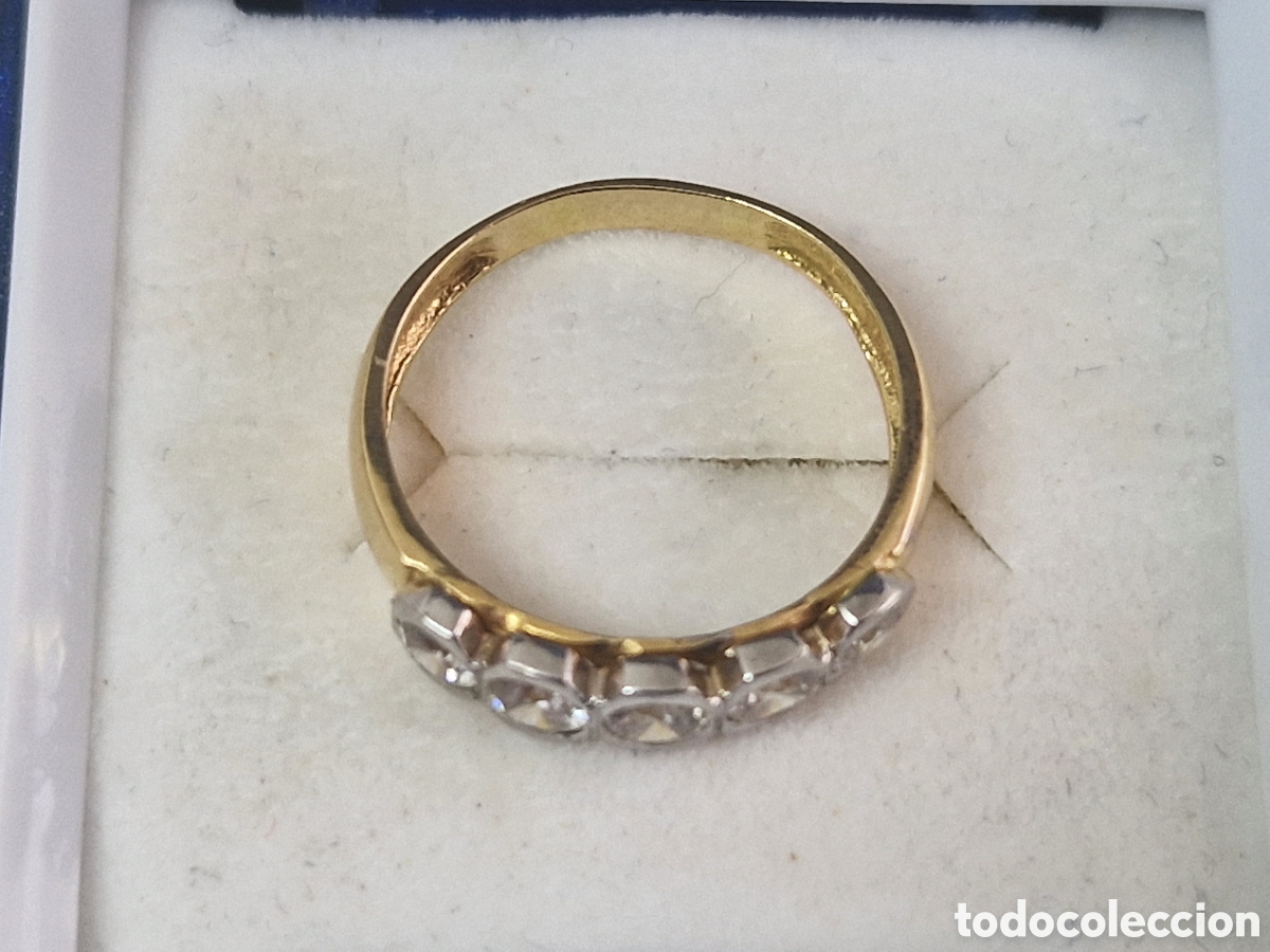 Joyeria: BONITO ANILLO DE ORO 18 K BICOLOR CON CIRCONITAS - Foto 4