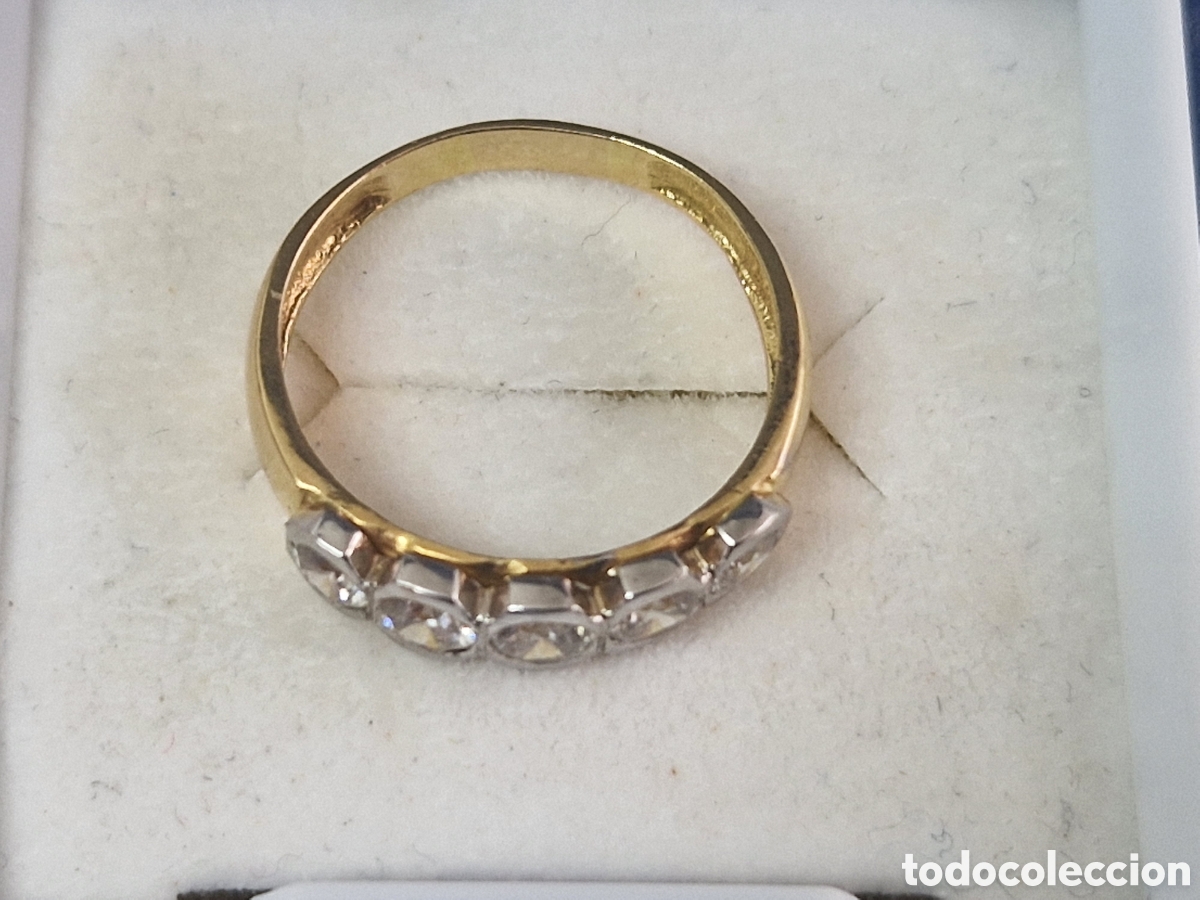 Joyeria: BONITO ANILLO DE ORO 18 K BICOLOR CON CIRCONITAS - Foto 5