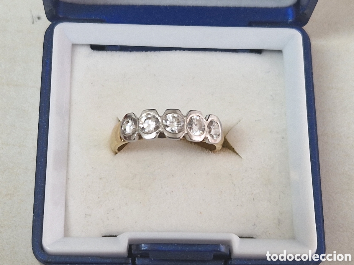 Joyeria: BONITO ANILLO DE ORO 18 K BICOLOR CON CIRCONITAS - Foto 6