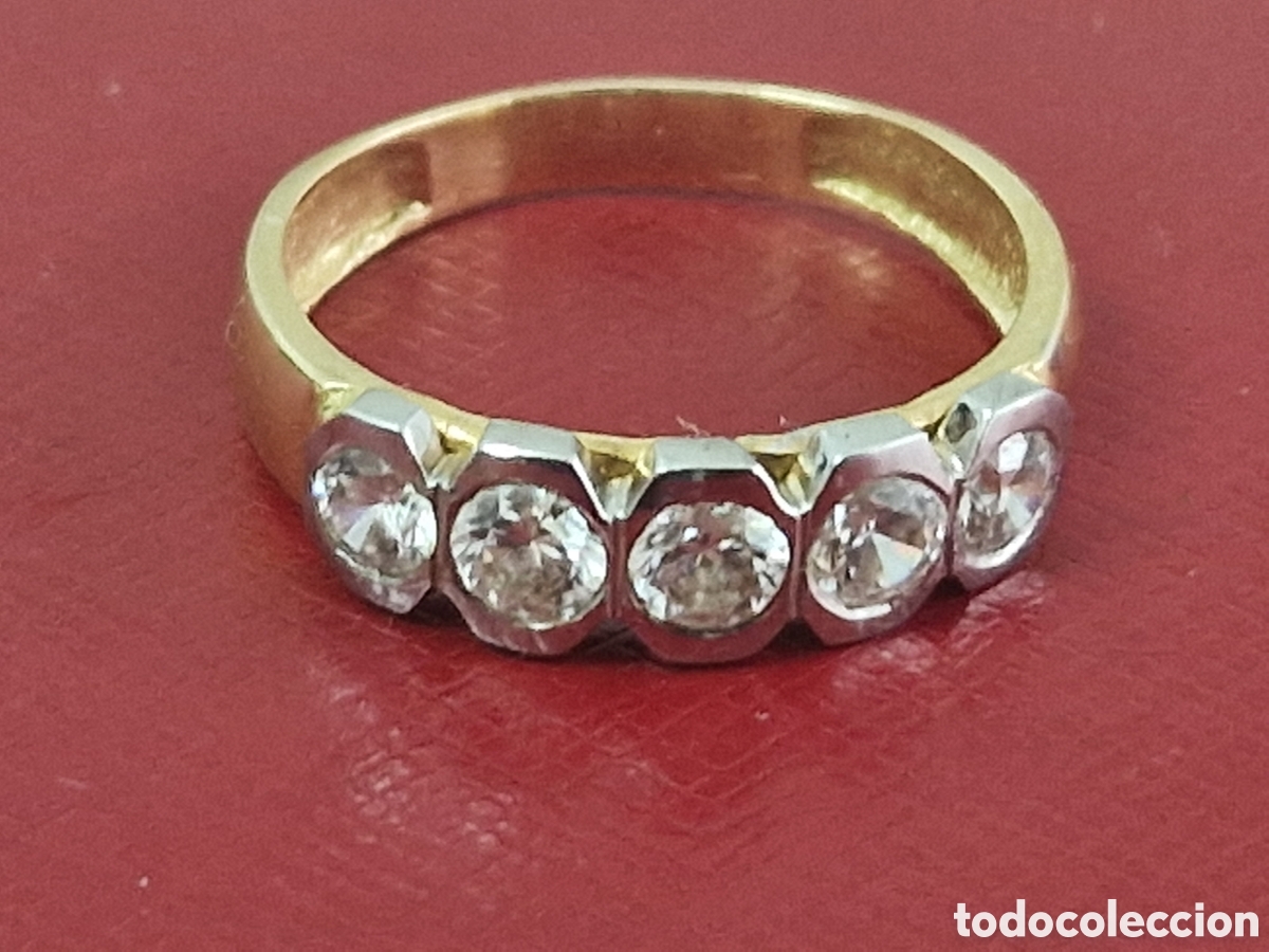 Joyeria: BONITO ANILLO DE ORO 18 K BICOLOR CON CIRCONITAS - Foto 7