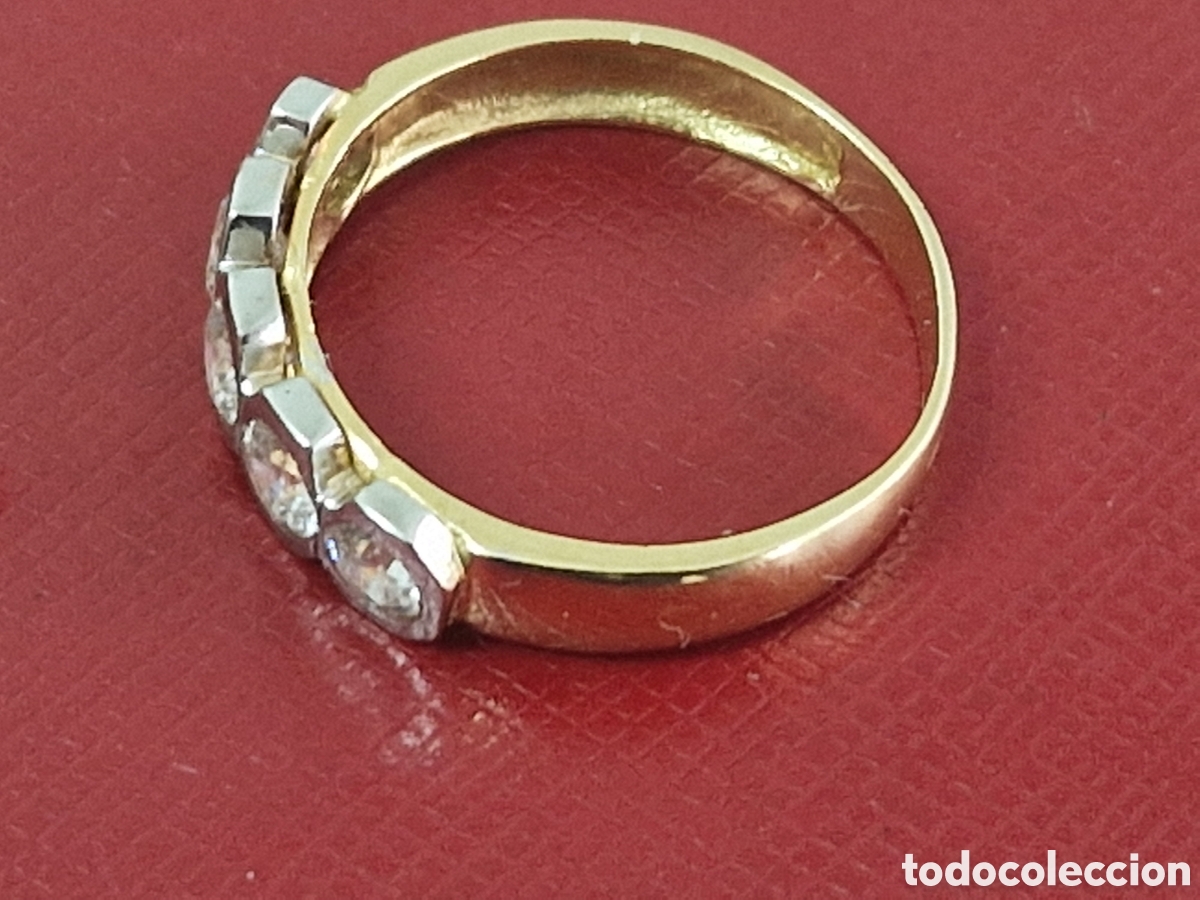 Joyeria: BONITO ANILLO DE ORO 18 K BICOLOR CON CIRCONITAS - Foto 8