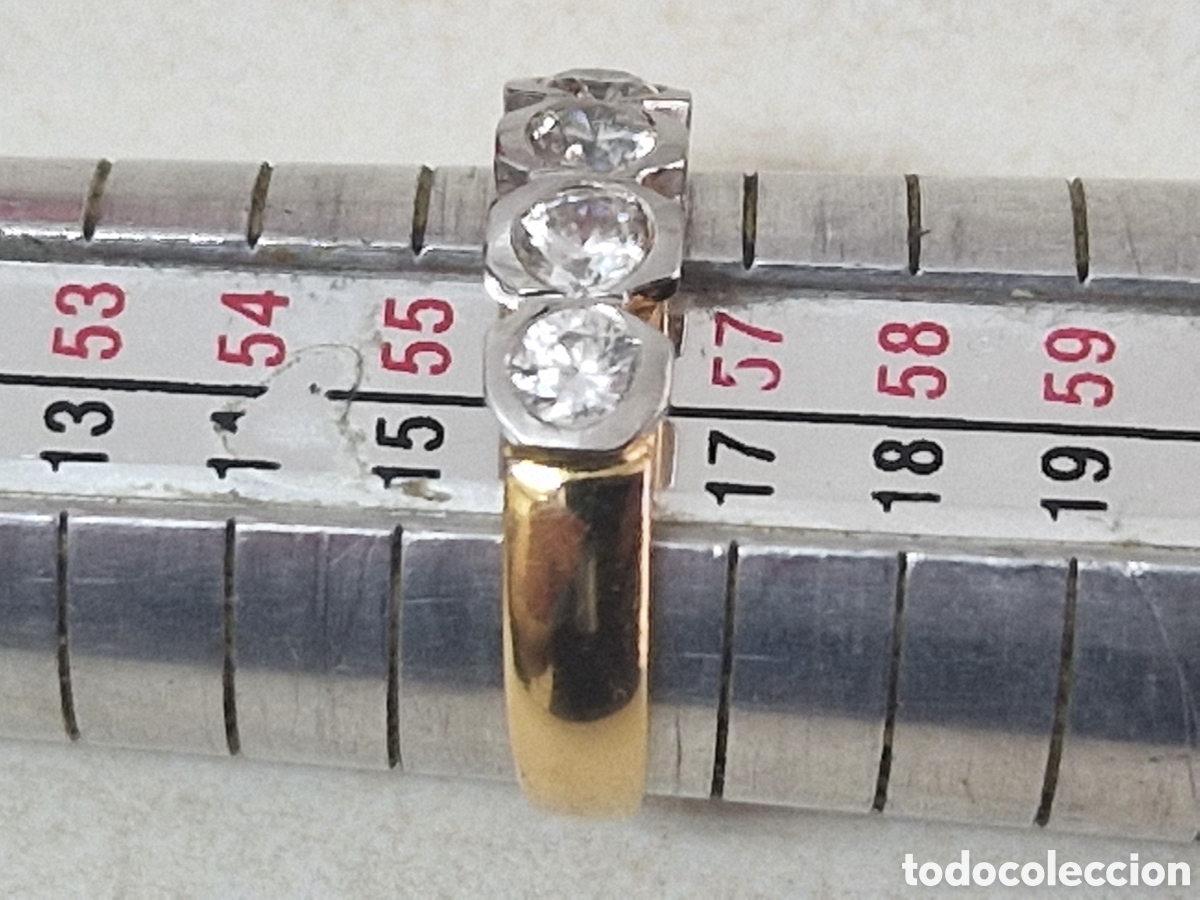 Joyeria: BONITO ANILLO DE ORO 18 K BICOLOR CON CIRCONITAS - Foto 9