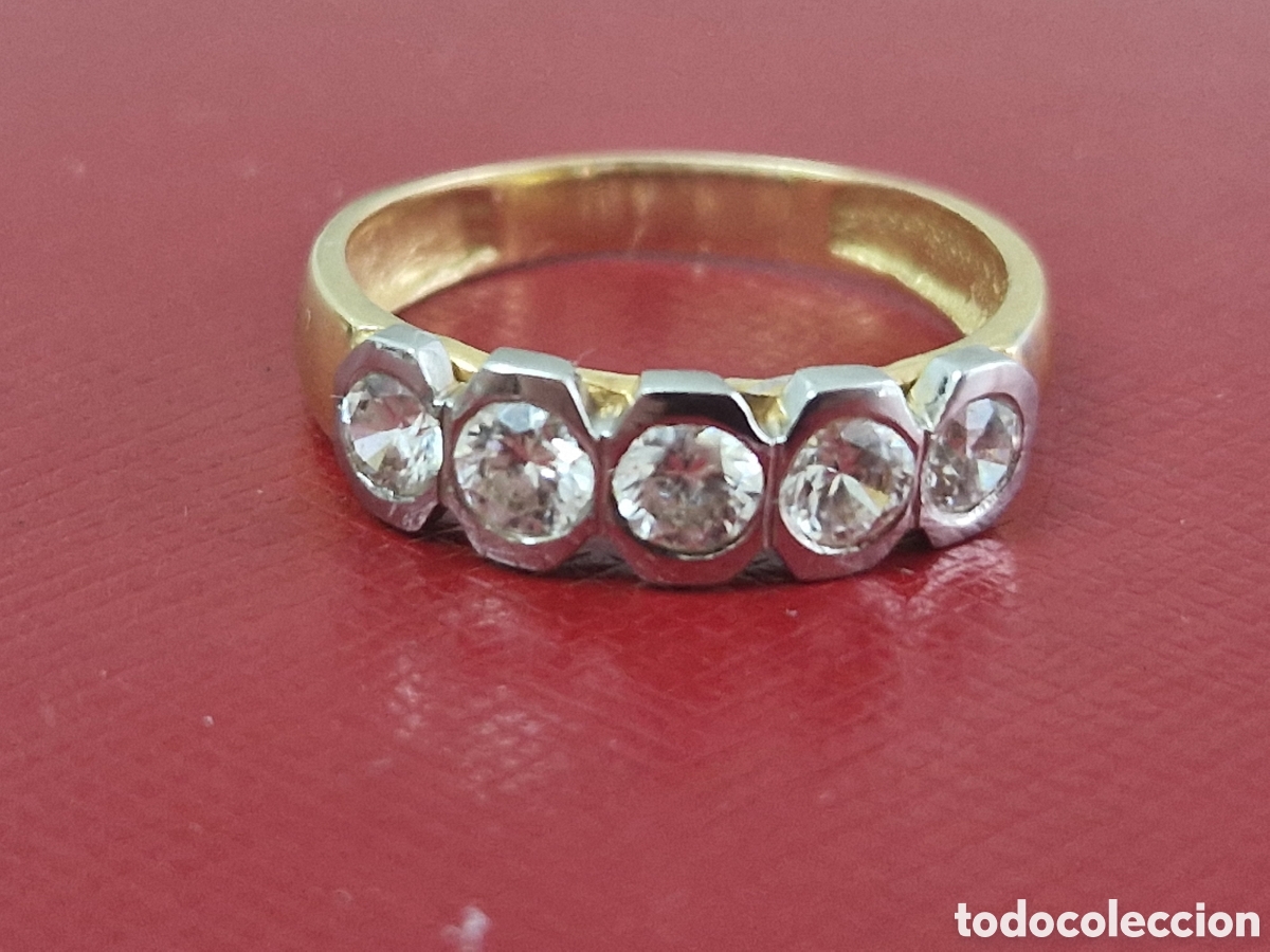 Joyeria: BONITO ANILLO DE ORO 18 K BICOLOR CON CIRCONITAS - Foto 14