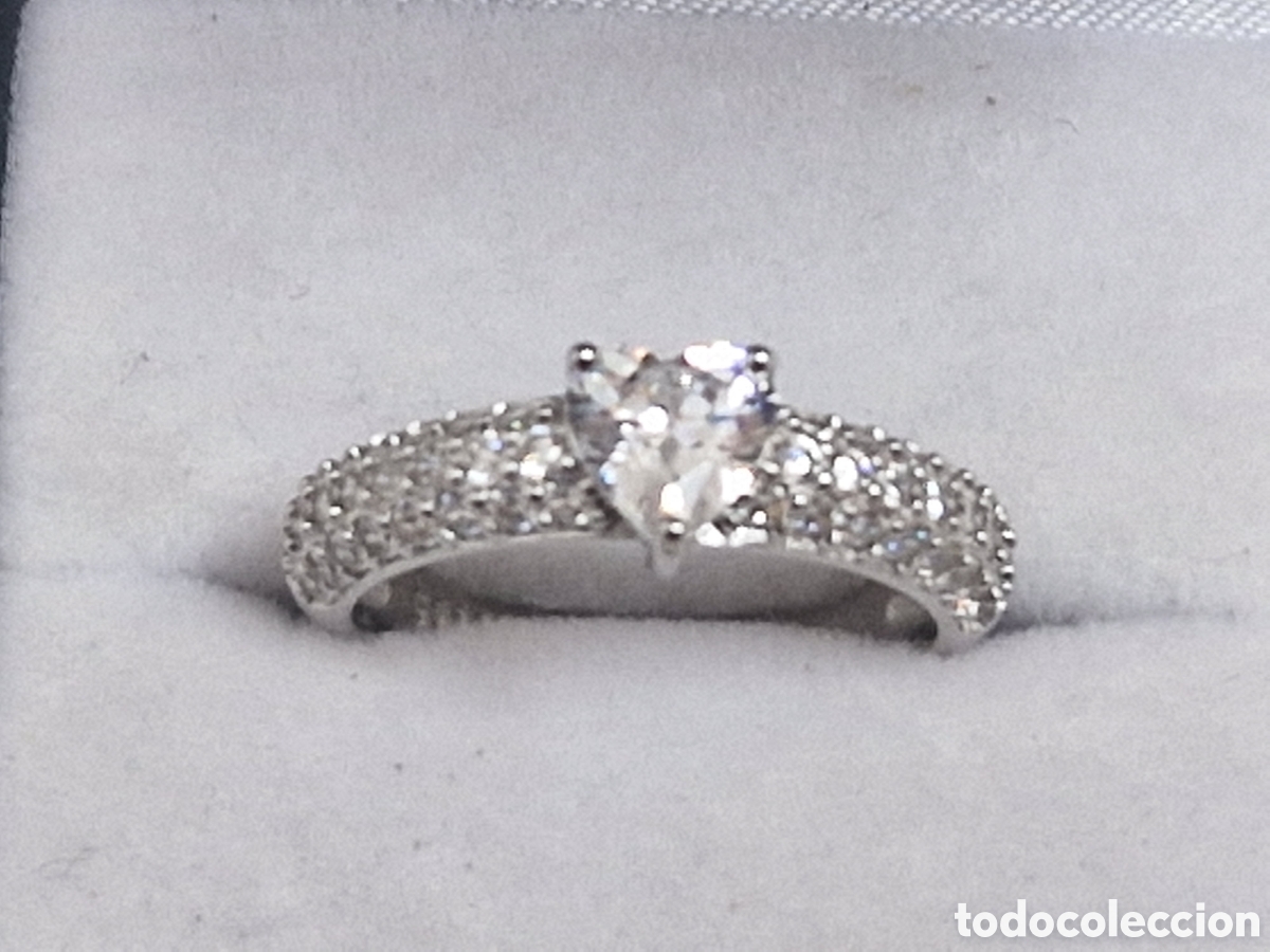 Joyeria: PRECIOSO ANILLO PLATA RODINADA Y CIRCONITAS - Foto 8