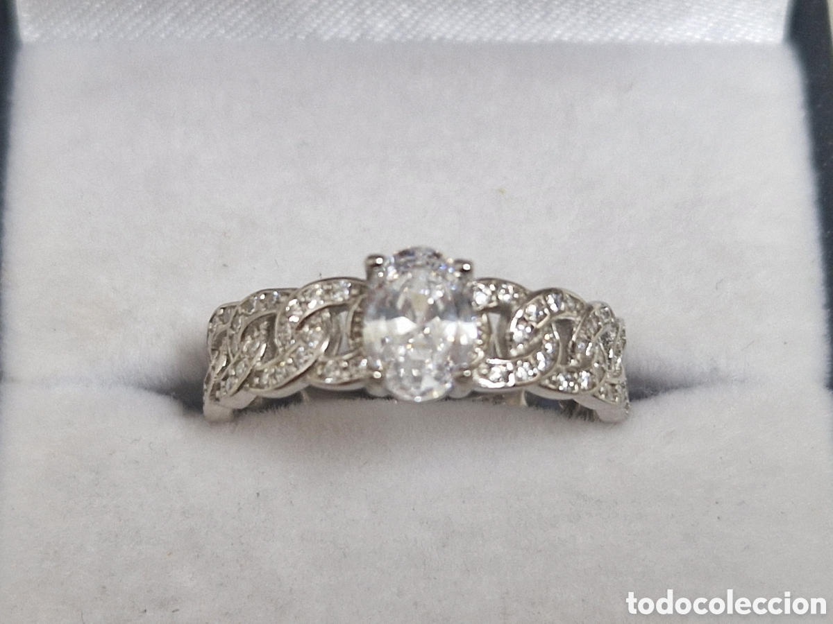 Joyeria: PRECIOSO ANILLO DE PLATA RODIADA Y CIRCONITAS - Foto 2