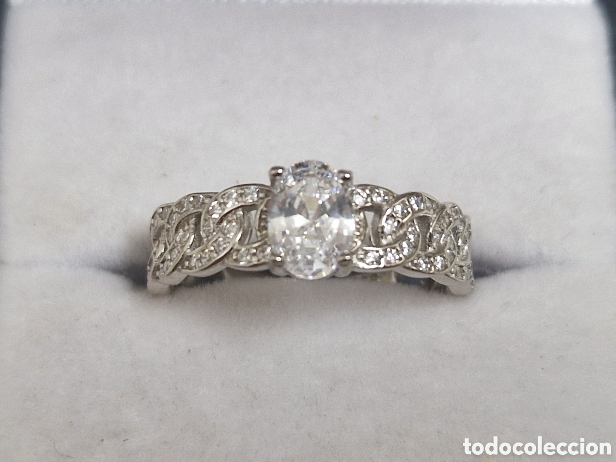 Joyeria: PRECIOSO ANILLO DE PLATA RODIADA Y CIRCONITAS - Foto 3