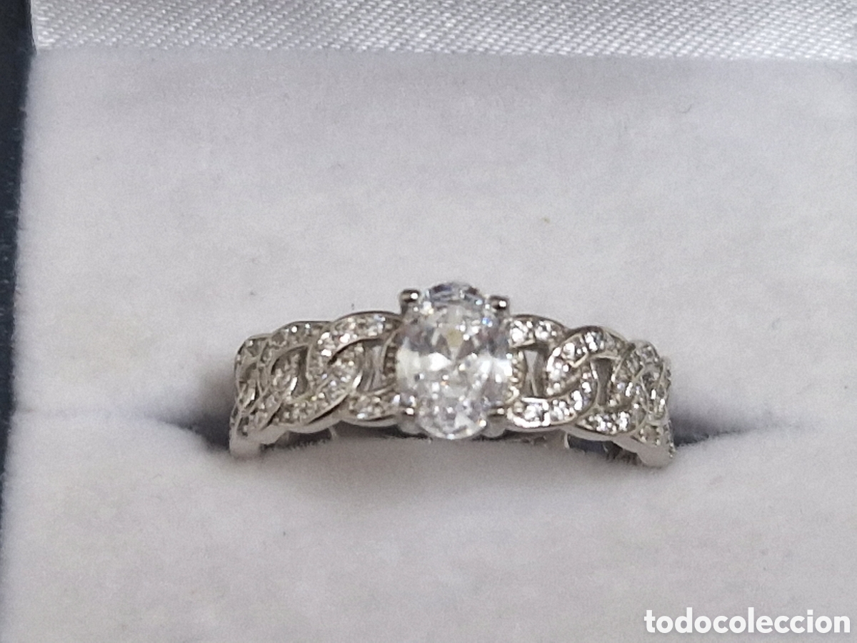Joyeria: PRECIOSO ANILLO DE PLATA RODIADA Y CIRCONITAS - Foto 4
