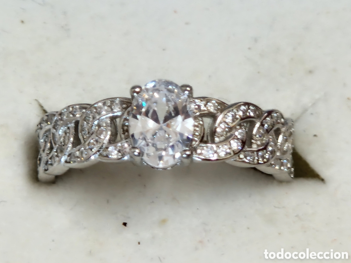 Joyeria: PRECIOSO ANILLO DE PLATA RODIADA Y CIRCONITAS - Foto 11