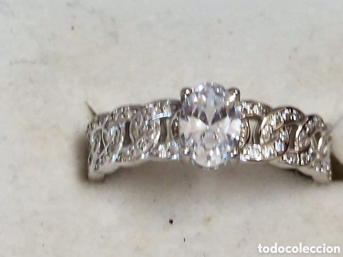 Joyeria: PRECIOSO ANILLO DE PLATA RODIADA Y CIRCONITAS - Foto 12
