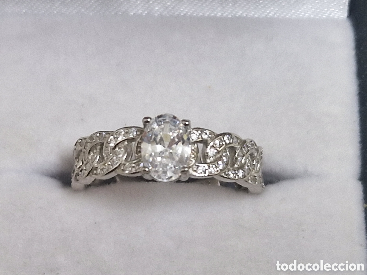 Joyeria: PRECIOSO ANILLO DE PLATA RODIADA Y CIRCONITAS - Foto 1