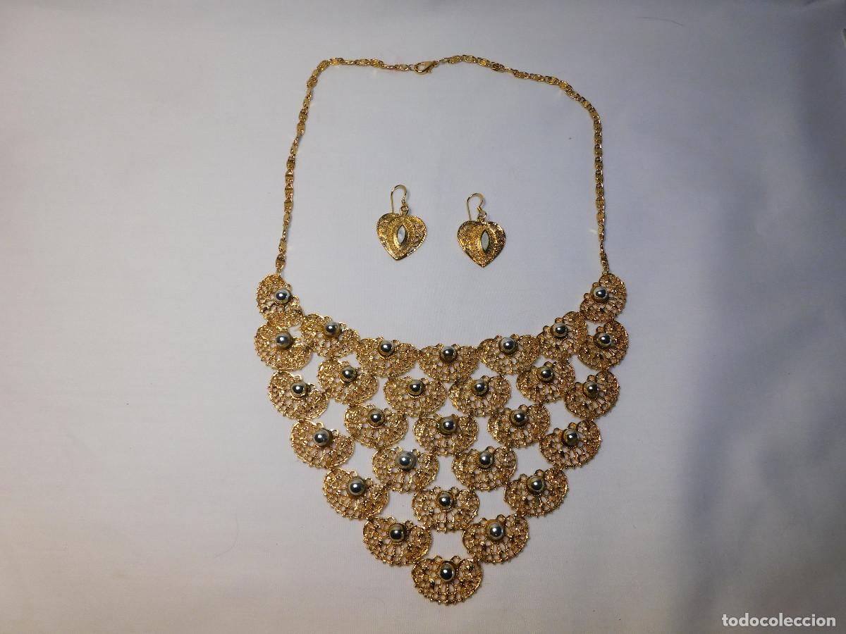 Joyeria: Gargantilla y aros dorado eterno - Foto 1