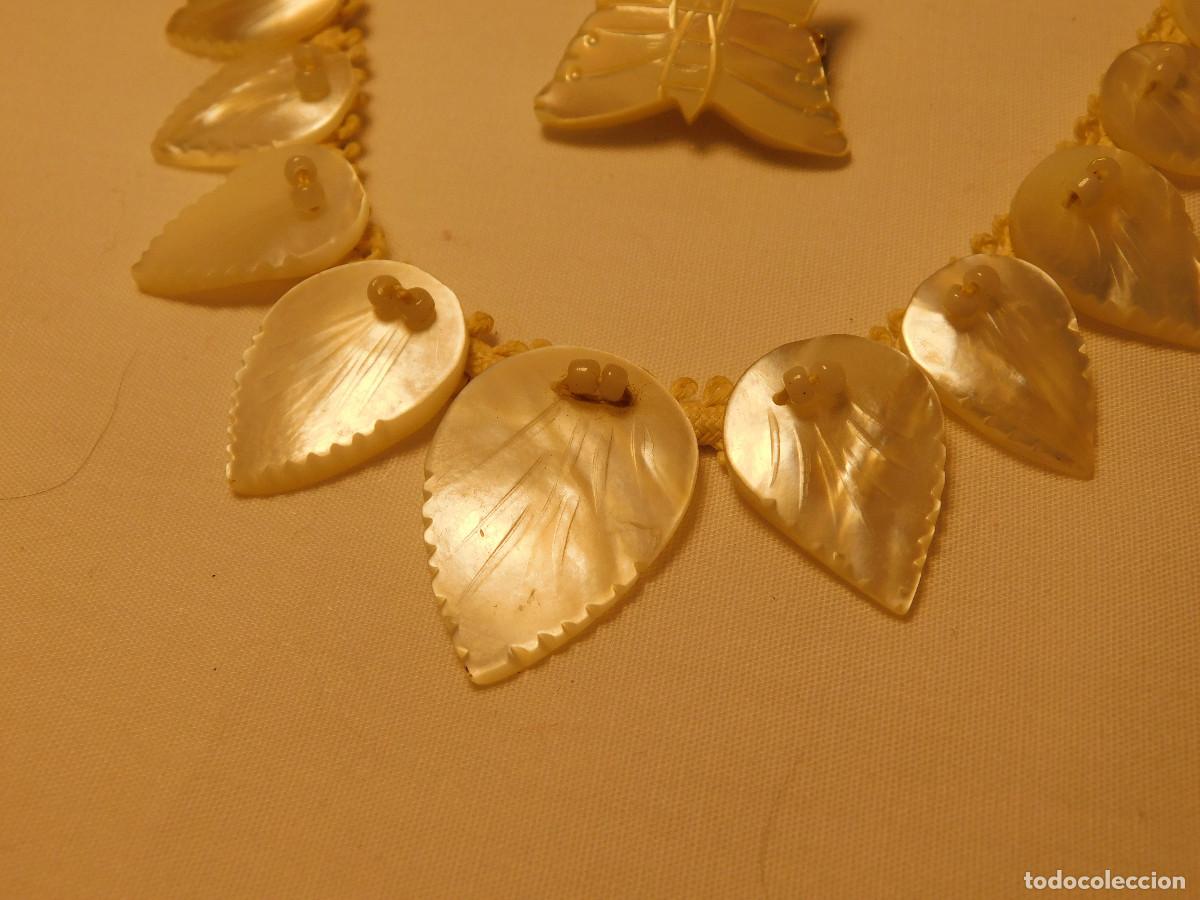 Joyeria: Collar aros y broche en nacar original - Foto 4