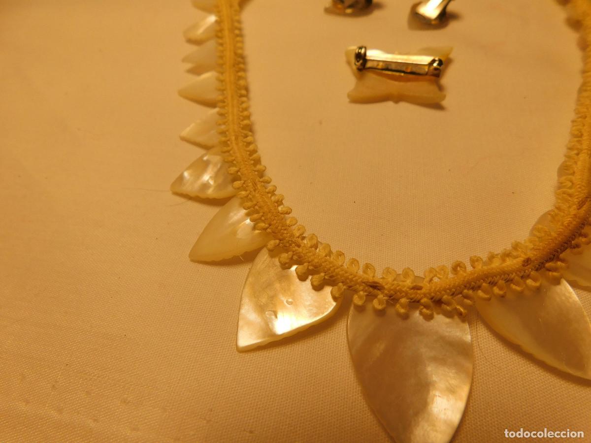 Joyeria: Collar aros y broche en nacar original - Foto 10