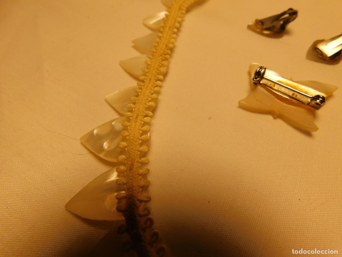 Joyeria: Collar aros y broche en nacar original - Foto 13