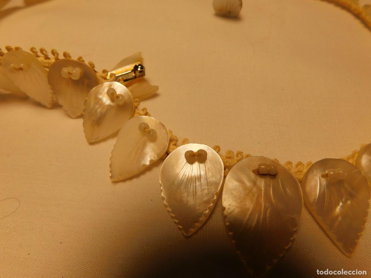 Joyeria: Collar aros y broche en nacar original - Foto 14