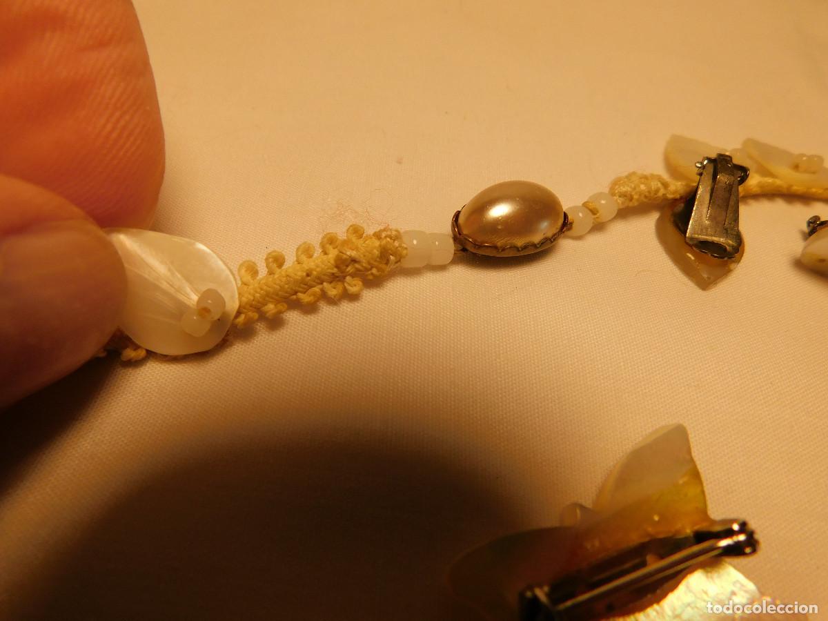 Joyeria: Collar aros y broche en nacar original - Foto 15