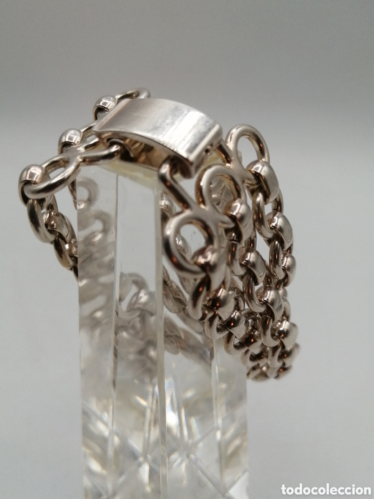 Joyeria: Pulsera brazalete metal plateado - Foto 3
