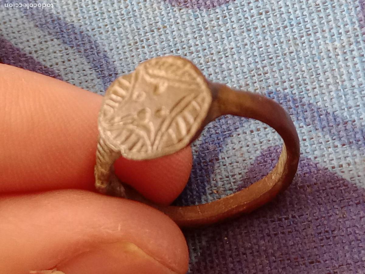 Joyeria: Anillo de bronce alto-medieval. Procedencia Inglaterra - Foto 4