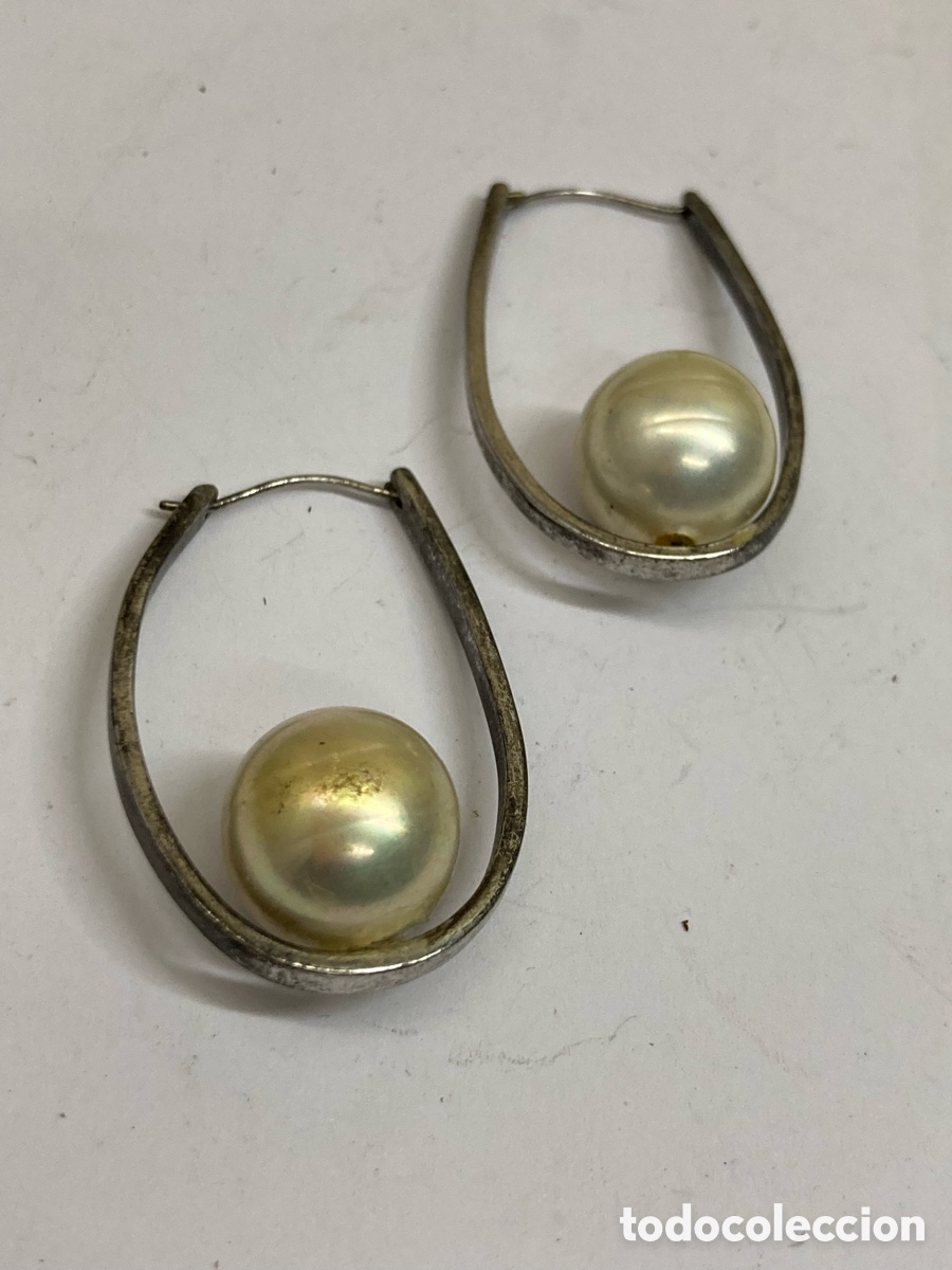 Joyeria: Pendientes de plata y perlas P119 - Foto 1