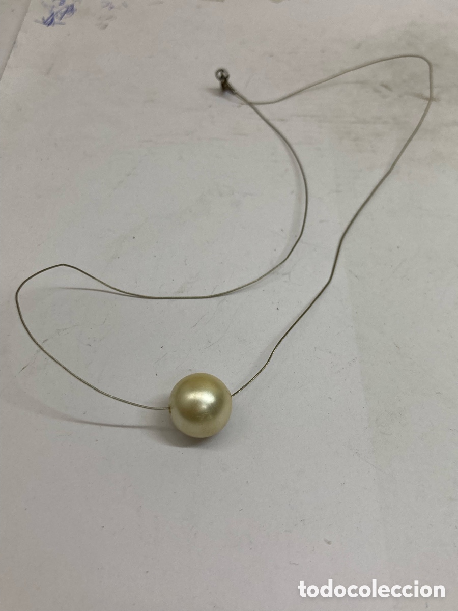 Joyeria: Cadena de plata y colgante perla CC48 - Foto 1
