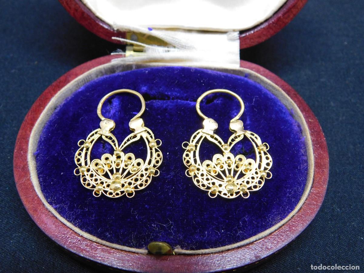 Joyeria: PENDIENTES FILIGRANA DE ORO 18K - Foto 1
