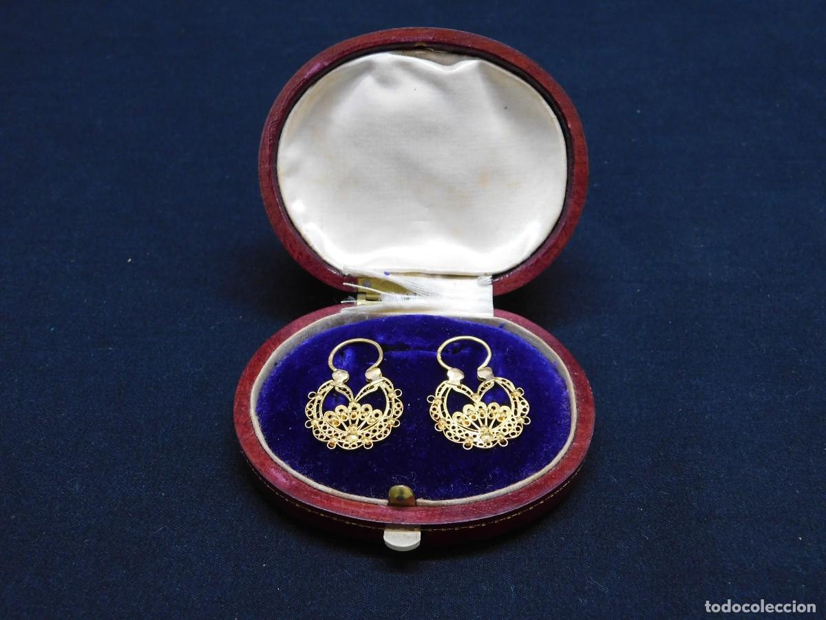 Joyeria: PENDIENTES FILIGRANA DE ORO 18K - Foto 2
