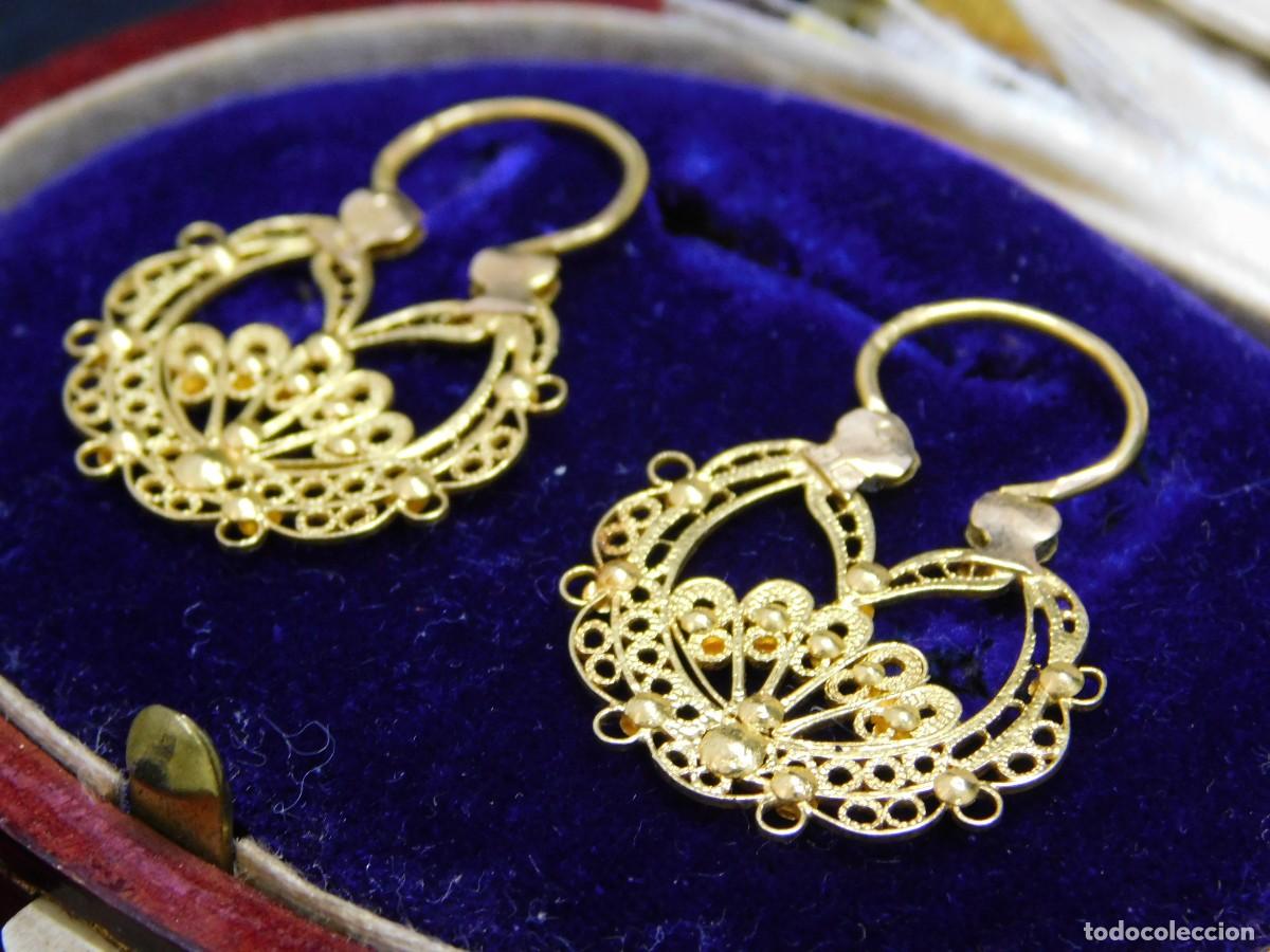 Joyeria: PENDIENTES FILIGRANA DE ORO 18K - Foto 3