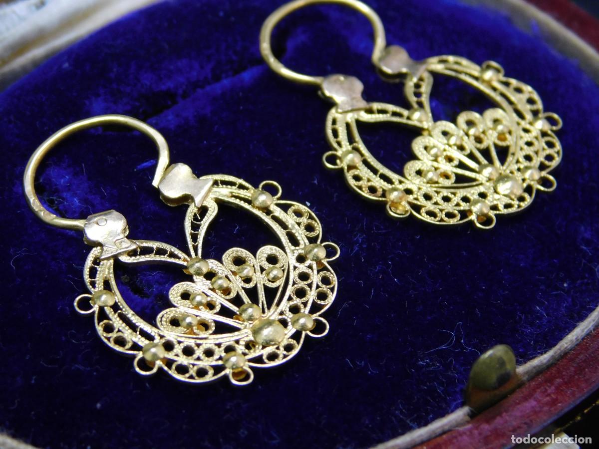 Joyeria: PENDIENTES FILIGRANA DE ORO 18K - Foto 4