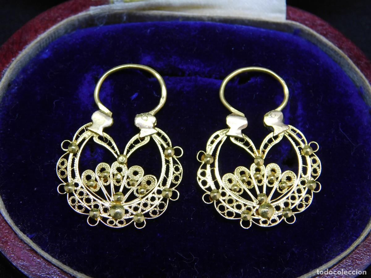 Joyeria: PENDIENTES FILIGRANA DE ORO 18K - Foto 5