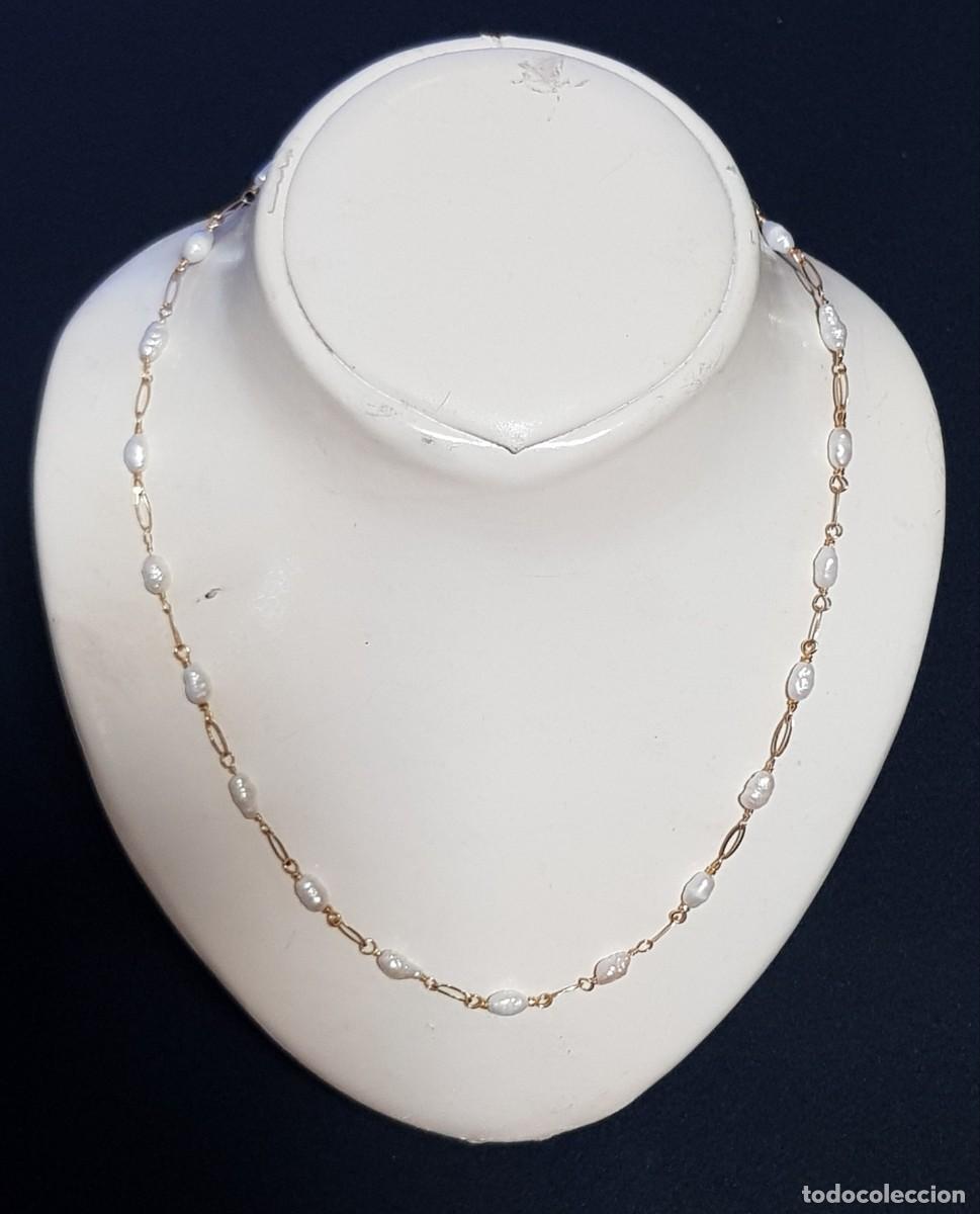 Joyeria: Gargantilla con Perlas Jofe en oro de 18 quilates - Foto 1