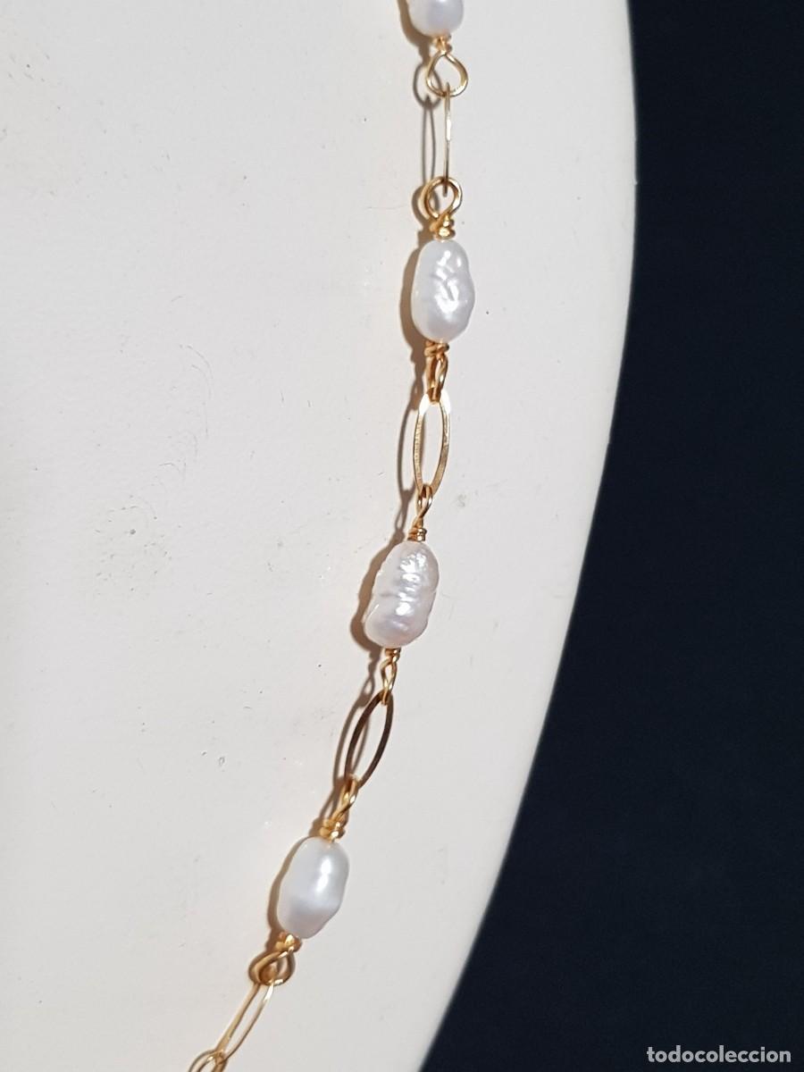 Joyeria: Gargantilla con Perlas Jofe en oro de 18 quilates - Foto 2