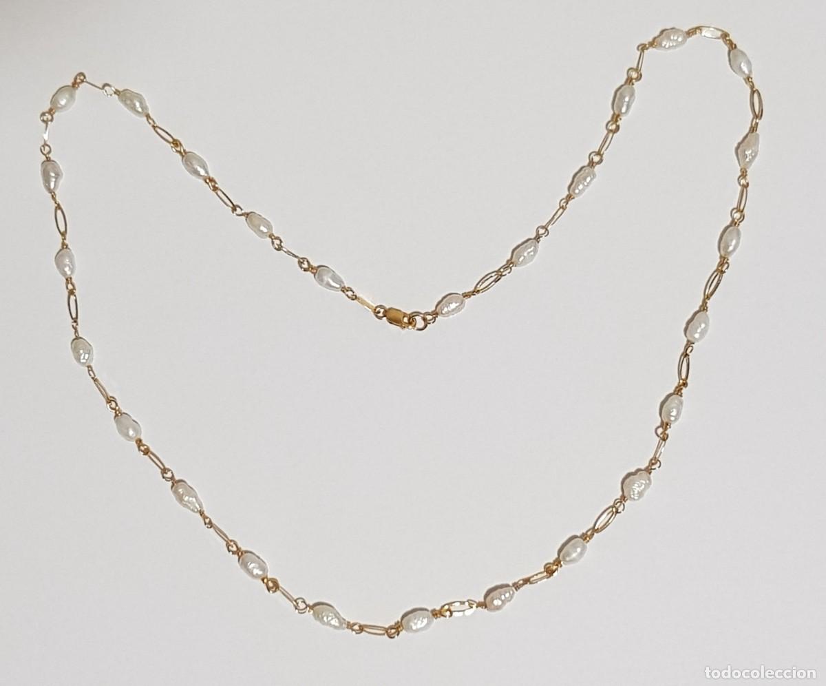 Joyeria: Gargantilla con Perlas Jofe en oro de 18 quilates - Foto 6