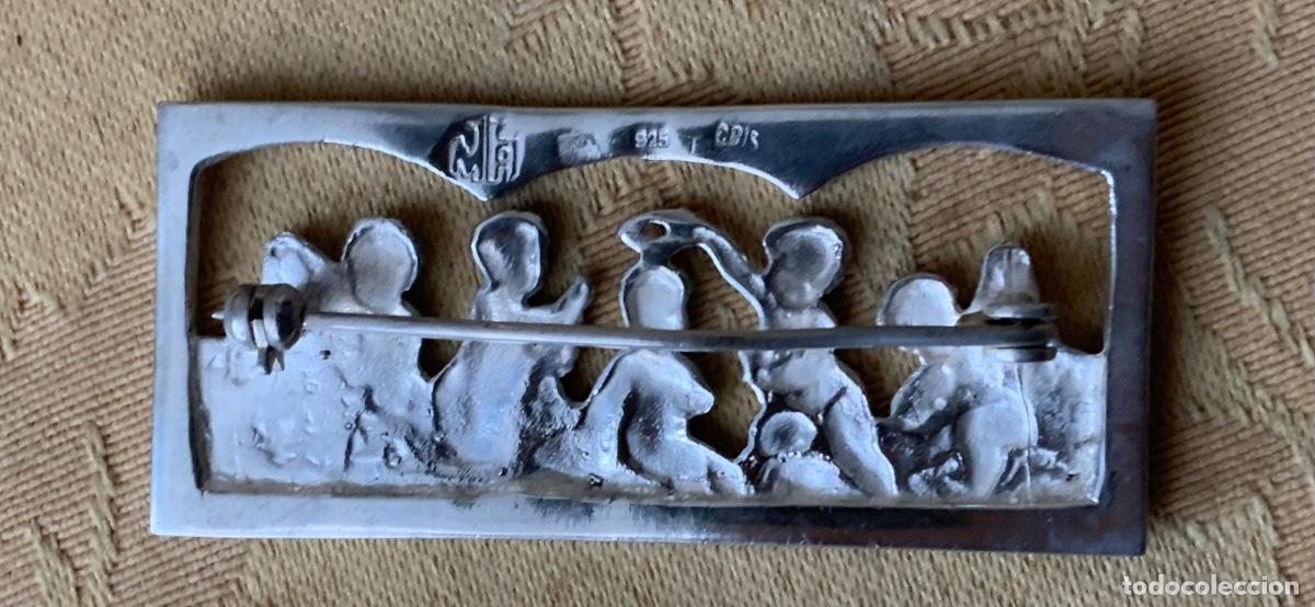 Joyeria: ANTIGUO BROCHE DE PLATA CON AMORCILLOS - Foto 4