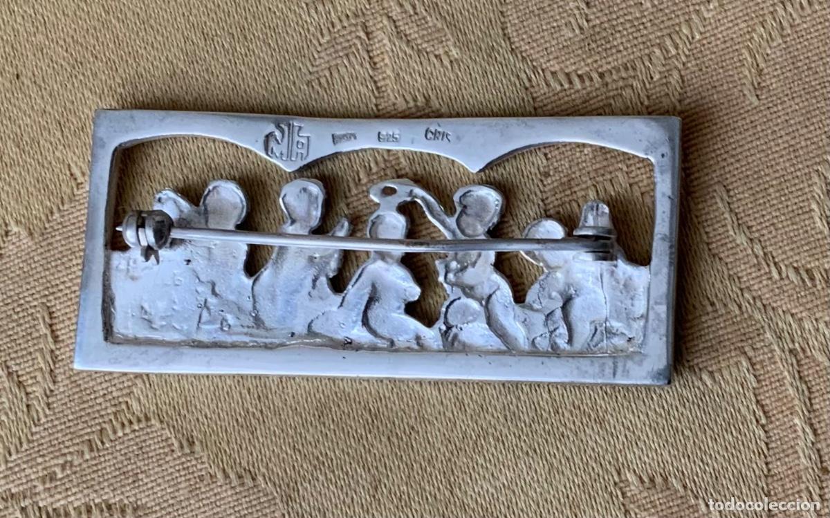 Joyeria: ANTIGUO BROCHE DE PLATA CON AMORCILLOS - Foto 10