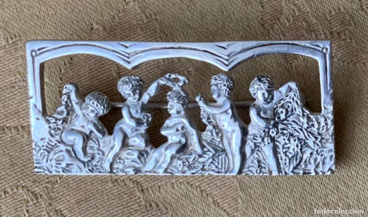 Joyeria: ANTIGUO BROCHE DE PLATA CON AMORCILLOS - Foto 11