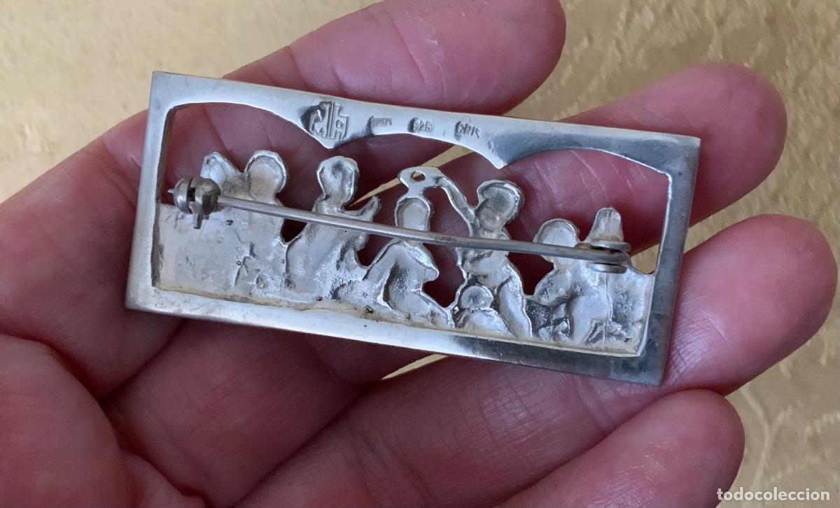 Joyeria: ANTIGUO BROCHE DE PLATA CON AMORCILLOS - Foto 12
