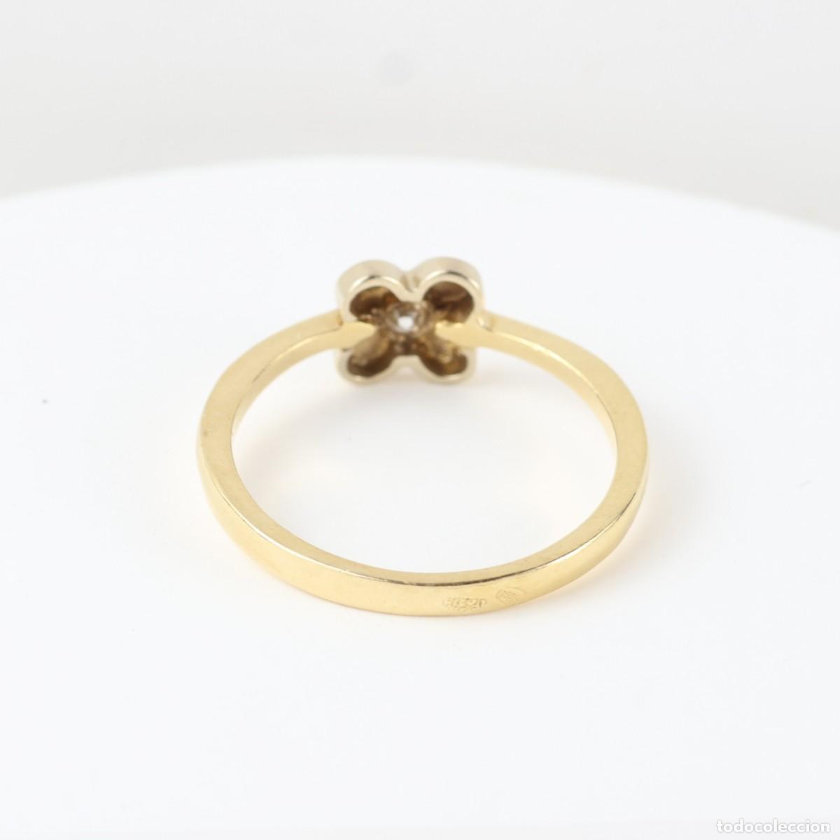 Joyeria: Anillo flor oro con diamante - Foto 4