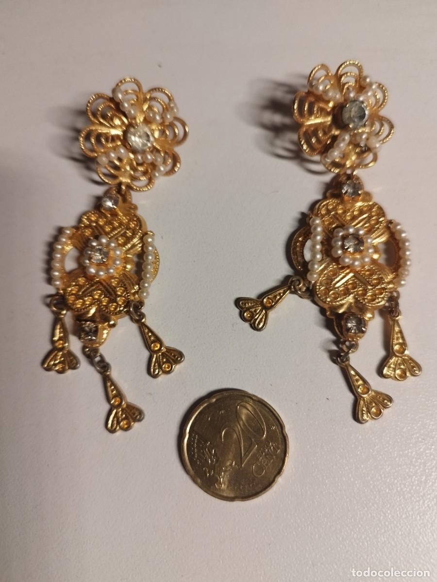 Joyeria: Aderezo de fallera-Bellea 2 broches y pendientes - Foto 2