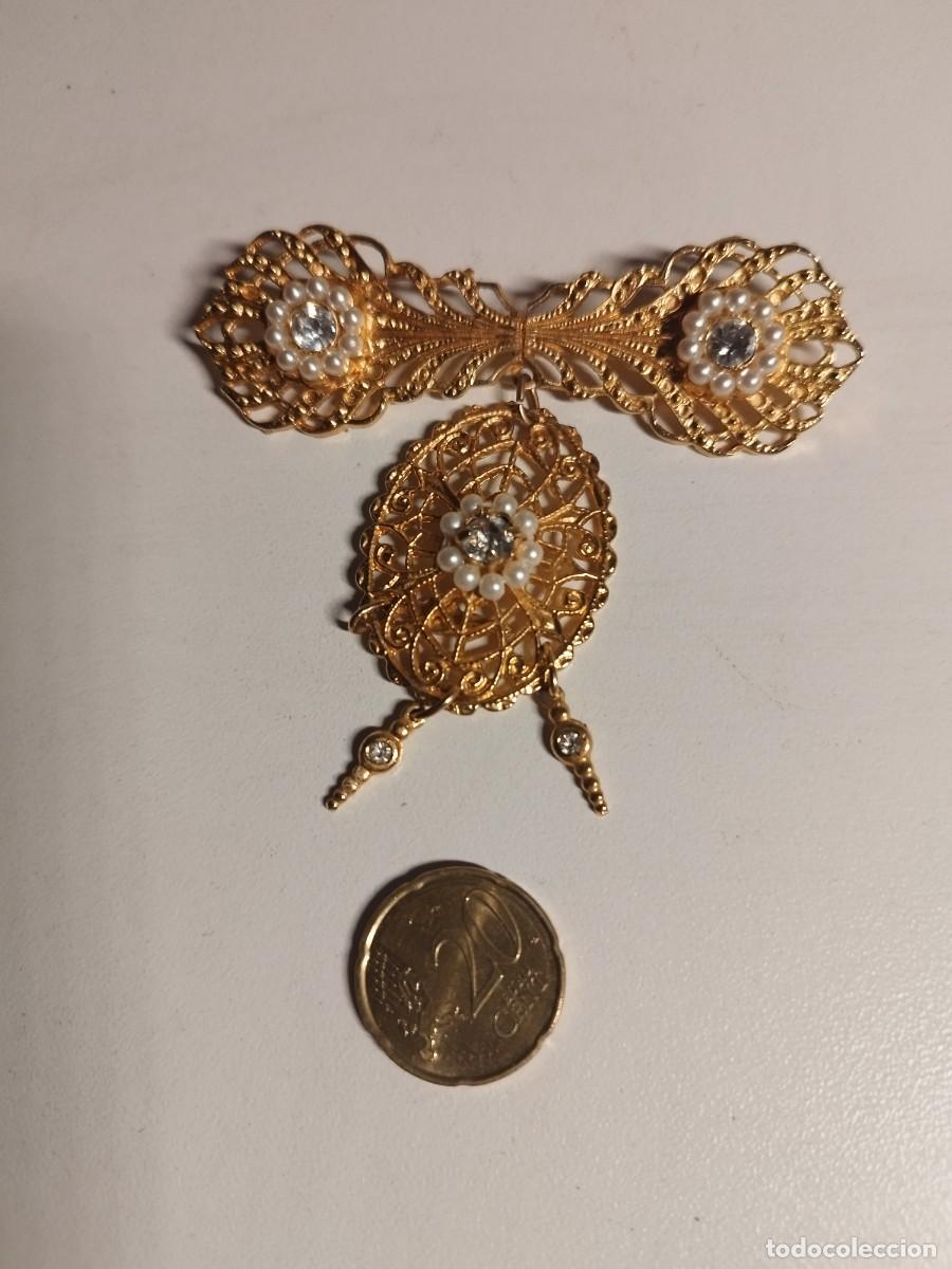 Joyeria: Aderezo de fallera-Bellea 2 broches y pendientes - Foto 4