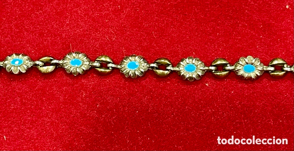 Joyeria: Pulsera en plata de ley y esmaltes de color azul. - Foto 2