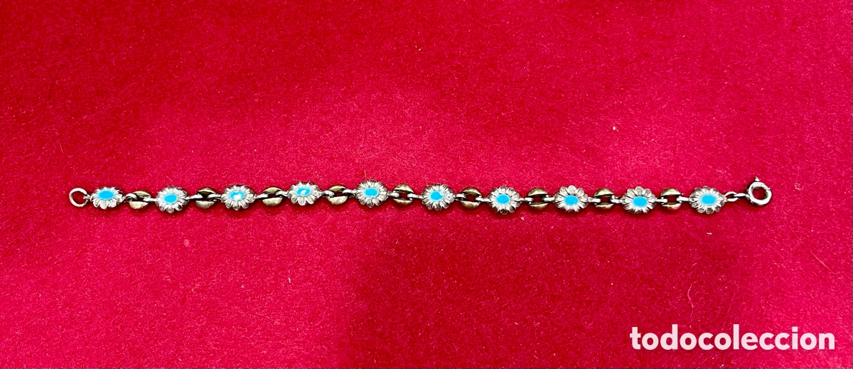 Joyeria: Pulsera en plata de ley y esmaltes de color azul. - Foto 1