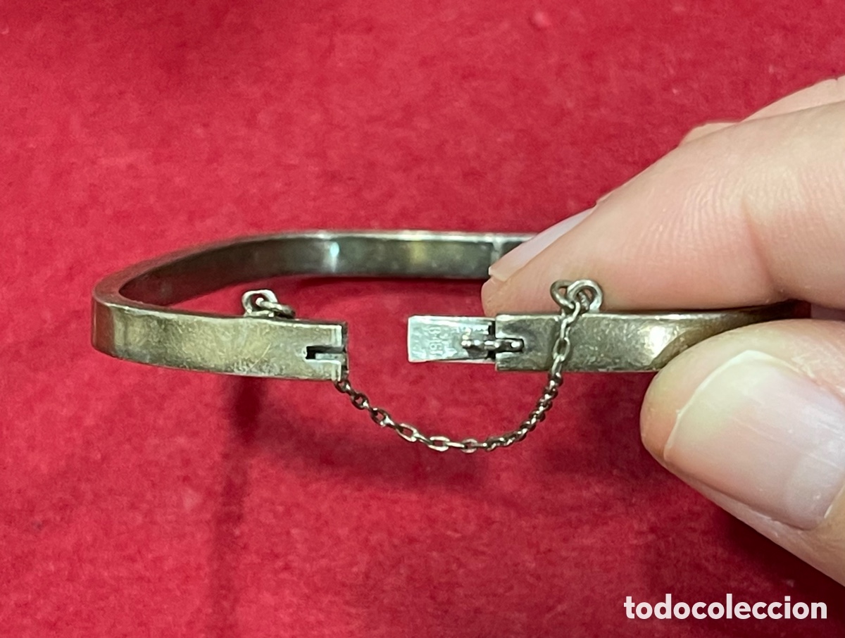 Joyeria: Pulsera r&iacute;gida en plata de ley contrastada. - Foto 3