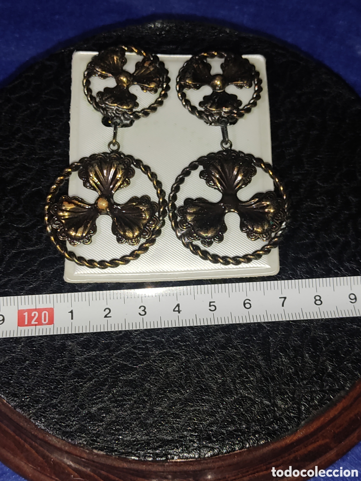 Joyeria: Pendientes de lat&oacute;n, Vintage. - Foto 2