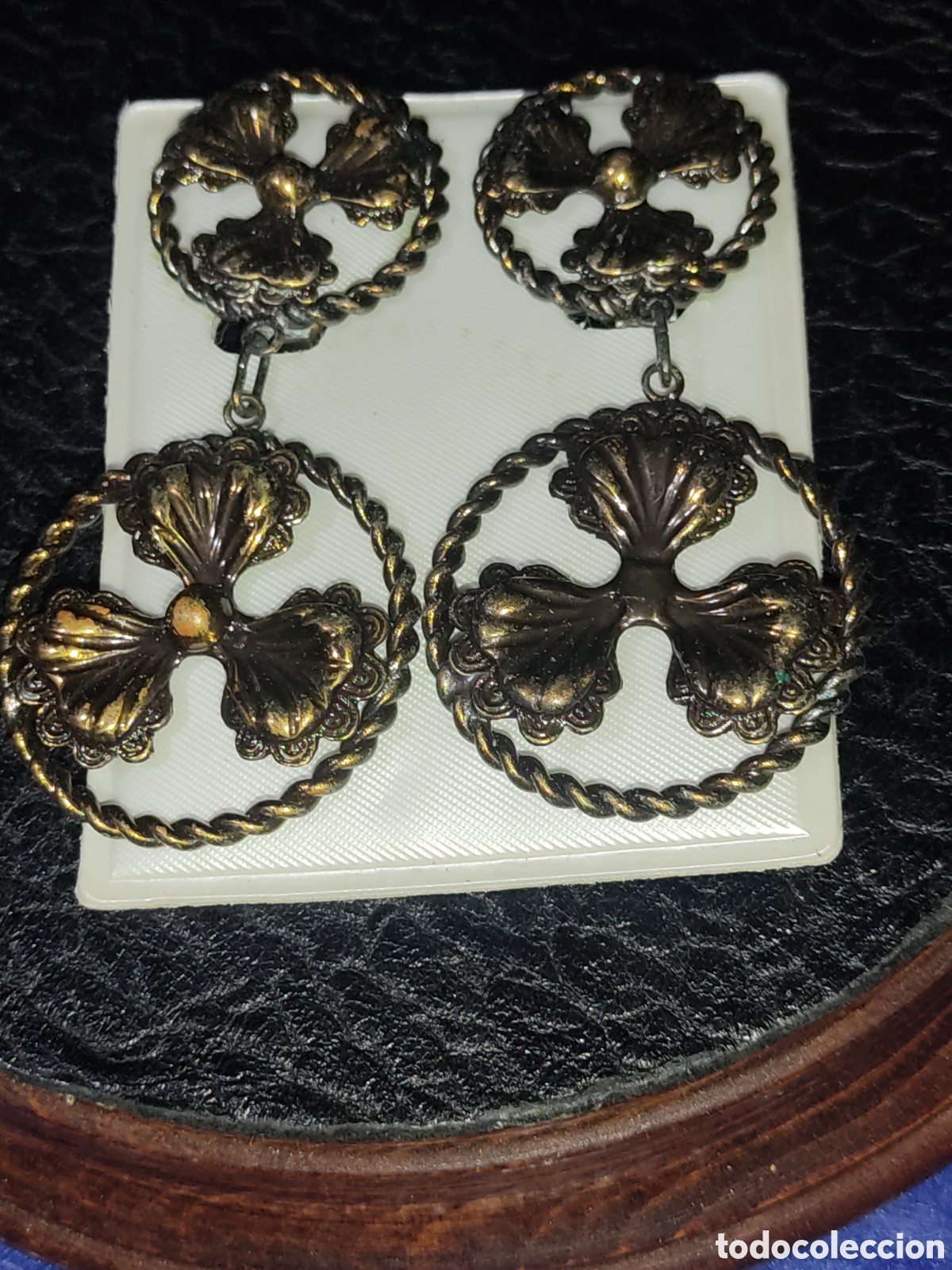 Joyeria: Pendientes de lat&oacute;n, Vintage. - Foto 5