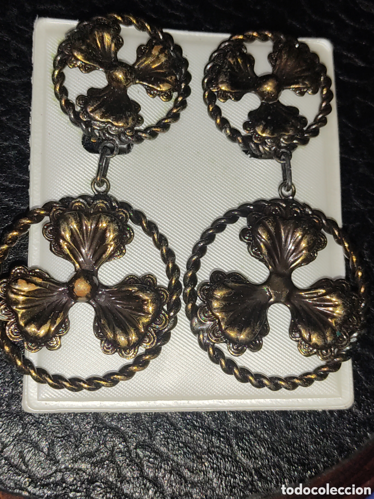 Joyeria: Pendientes de lat&oacute;n, Vintage. - Foto 6