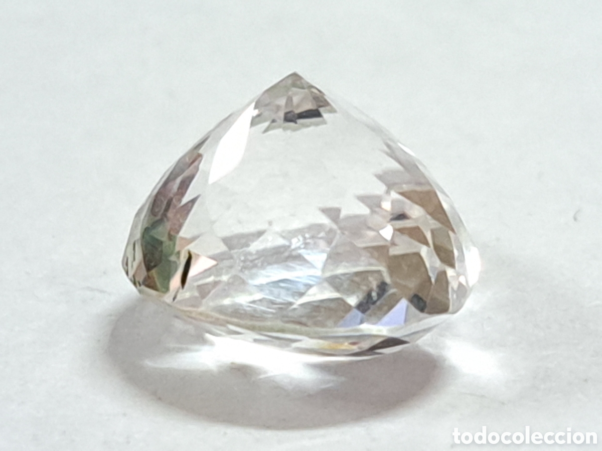 Joyeria: Bonito topacio natural blanco en talla coraz&oacute;n - Foto 2