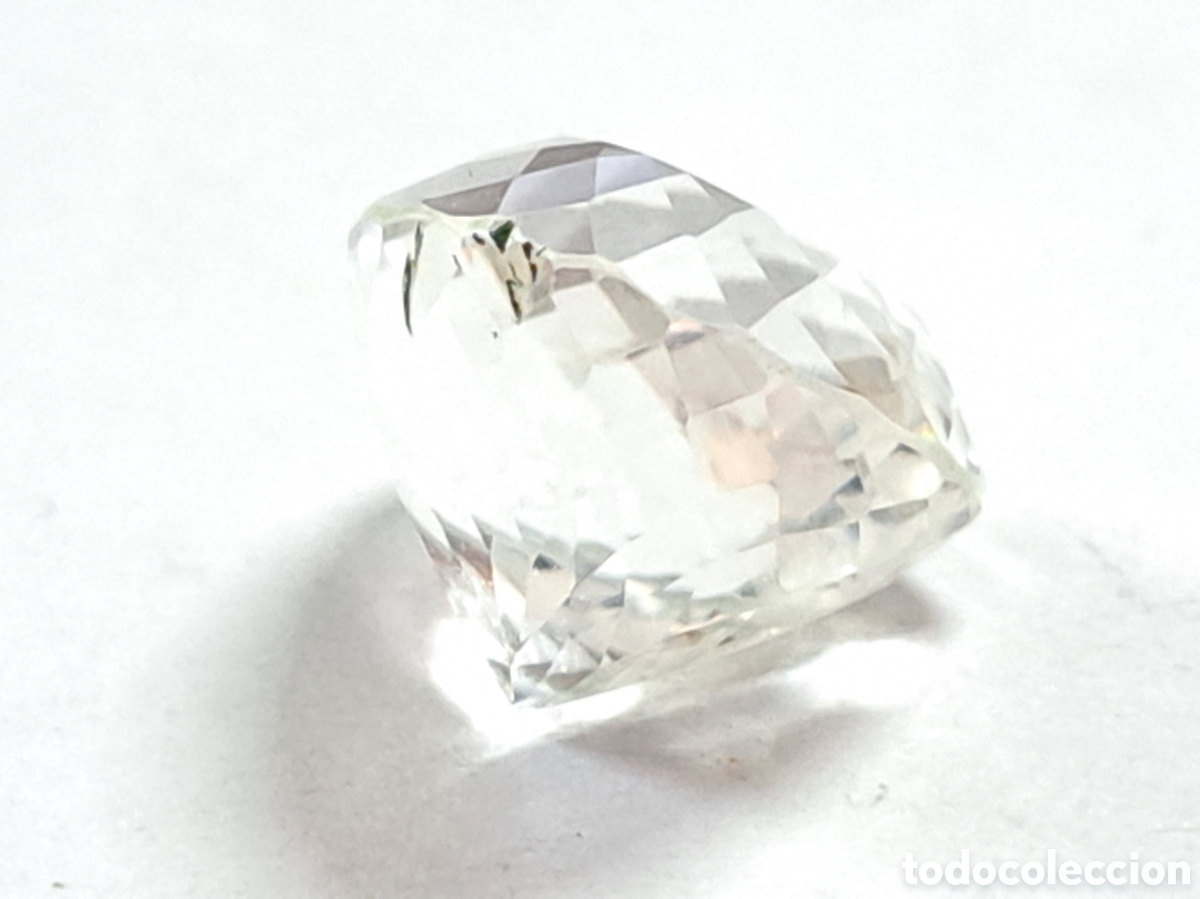 Joyeria: Bonito topacio natural blanco en talla coraz&oacute;n - Foto 3