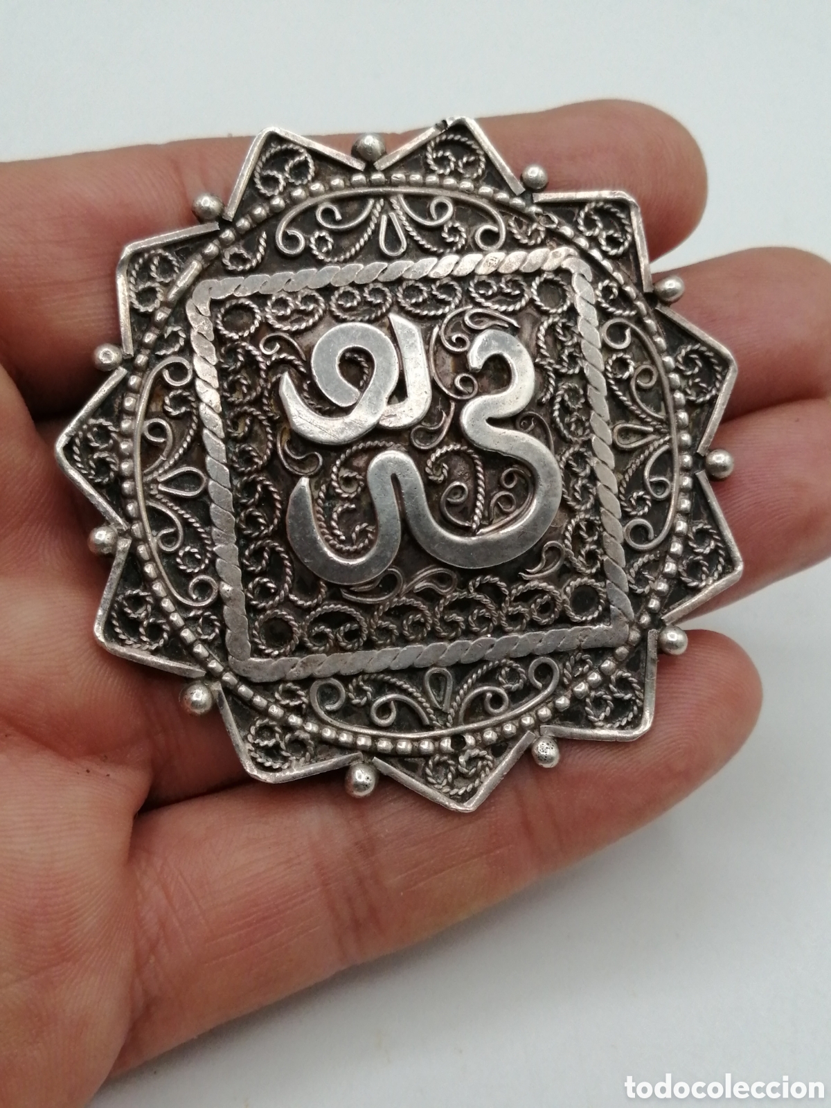 Joyeria: Broche colgante plata. Oriental - Foto 2