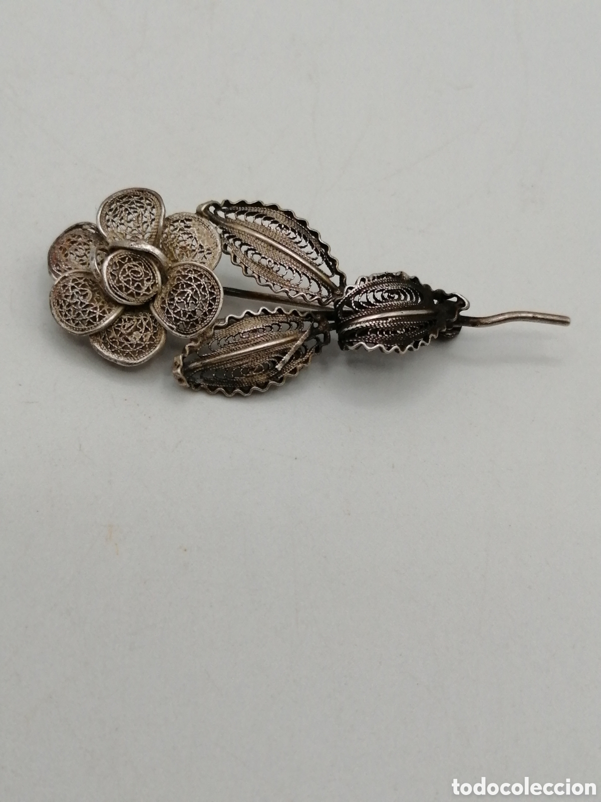 Joyeria: Antiguo broche plata filigrana 800mls - Foto 2